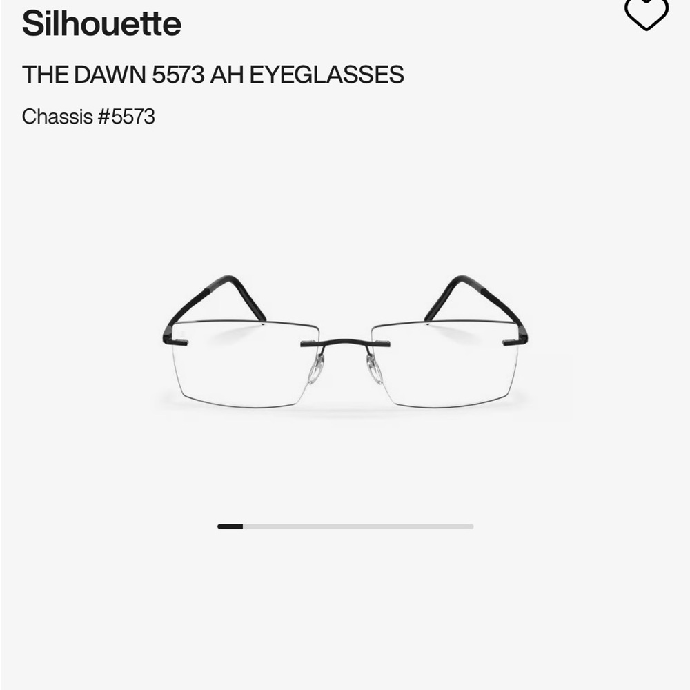Silhouette Classic Black Rimless Eyeglasses